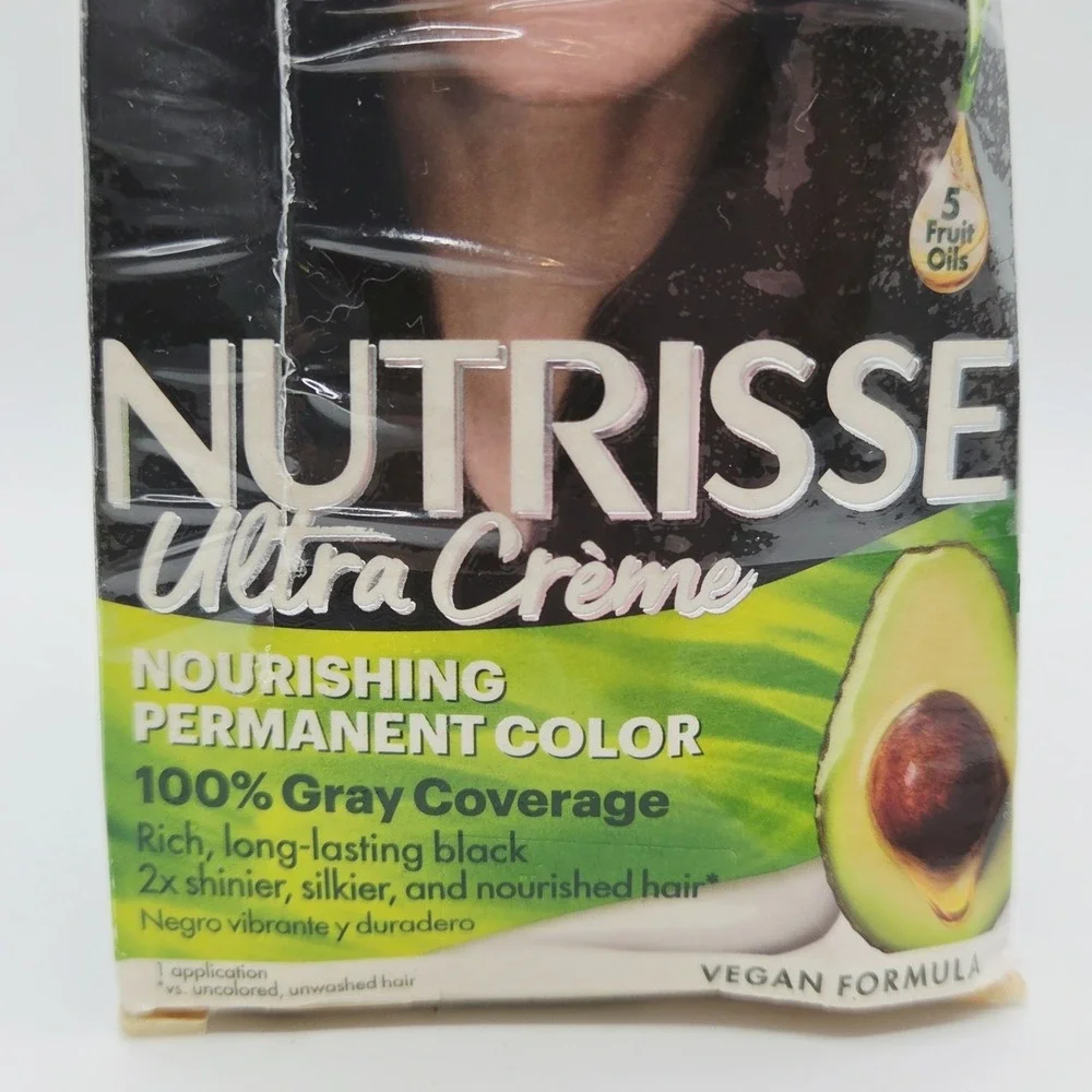 3x Garnier Nutrisse Nourishing Creme Hair Color #20 Black Tea Soft Black *READ*